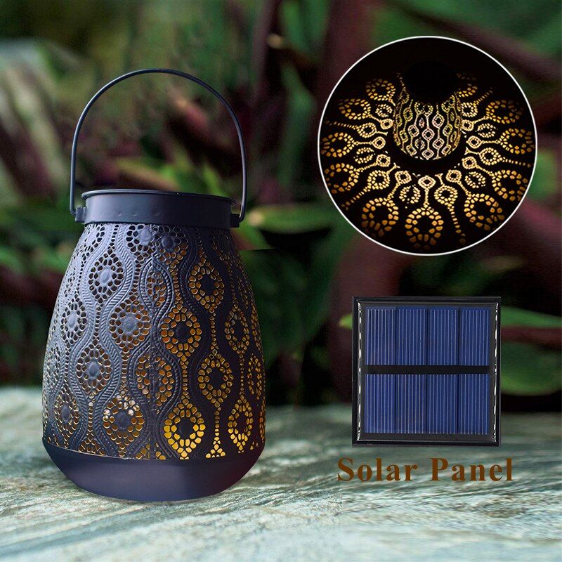 Садовый светильник Кованый кувшин Арабеска на солнечной батарее