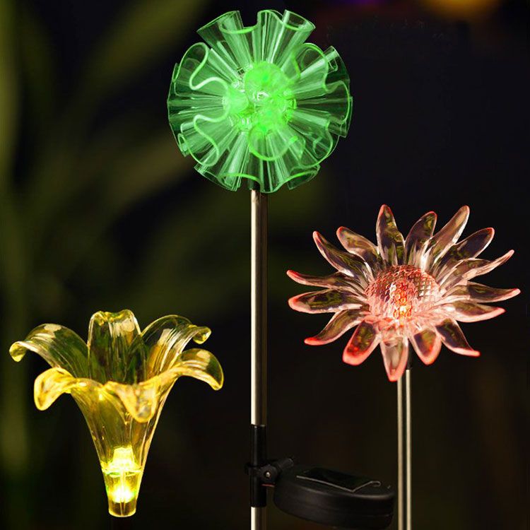 Декоративный светильник Яркий цветок на солнечной батарее