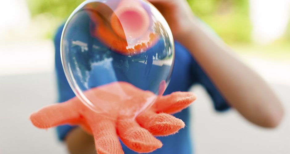 Нелопающиеся мыльные пузыри с перчатками Juggle Bubbles