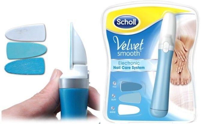 электрическая пилка для ногтей scholl velvet smooth
