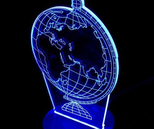 3D лампа "Глобус" - объемный светильник картинки фото 4
