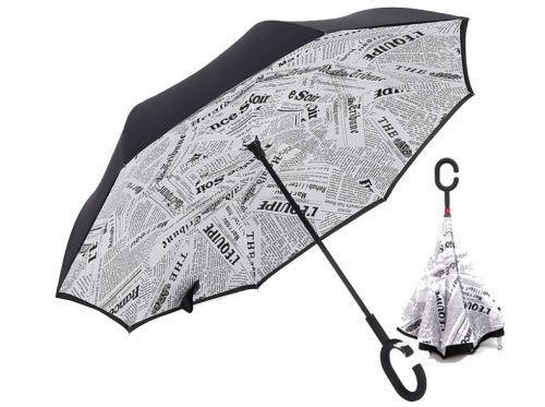 Умный зонт наоборот Umbrella Белая газета картинки