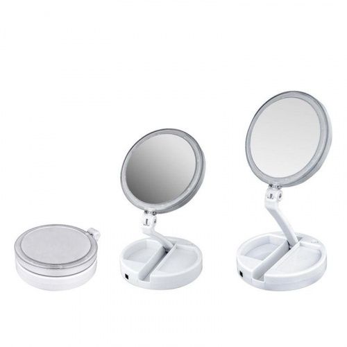 Зеркало для макияжа складное с подсветкой My Fold Away Mirror картинки фото 14