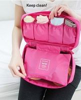 Дорожная сумка органайзер для белья розовая фото