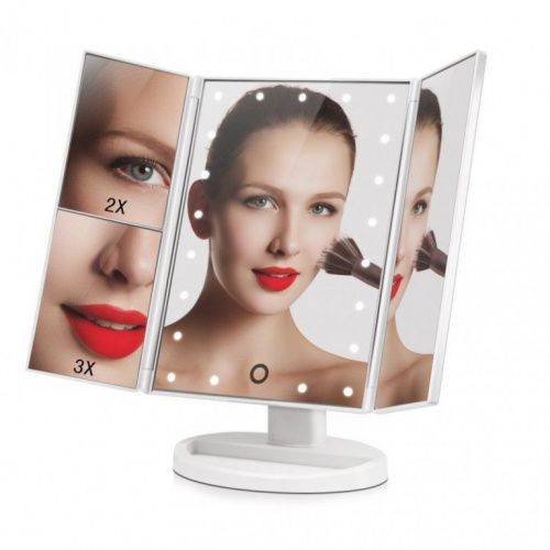 Зеркало косметическое с LED-подсветкой трехстворчатое Magnifying Mirror фото 2
