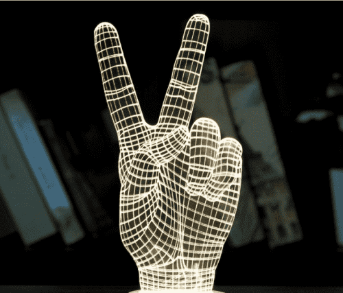 3D лампа "Рука" - объемный светильник картинки