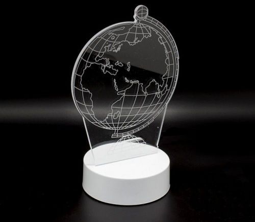 3D лампа "Глобус" - объемный светильник картинки фото 3