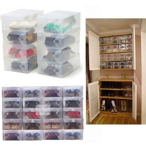 Набор пластиковых коробок для хранения обуви Plastic Shoe Box 5 шт. картинки фото 2