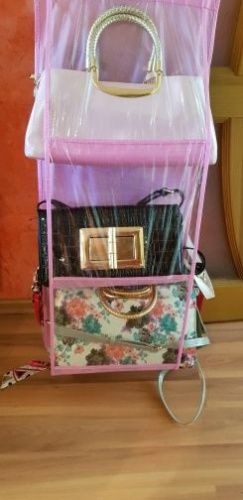 Органайзер для хранения сумок розовый картинки фото 13