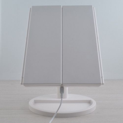 Зеркало косметическое с LED-подсветкой трехстворчатое Magnifying Mirror фото 8