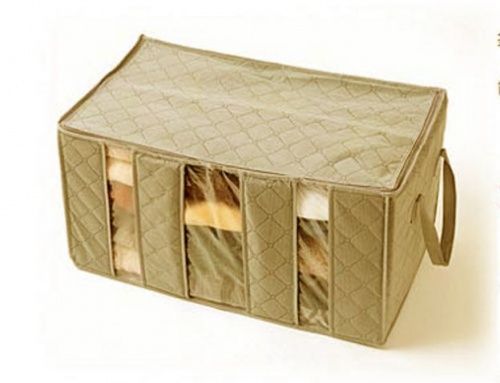 Бамбуковый кофр-короб для хранения одежды 60x35 см. фото 2