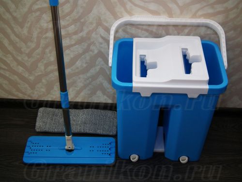 Комплект для уборки полов Flat Mop синее картинки фото 14