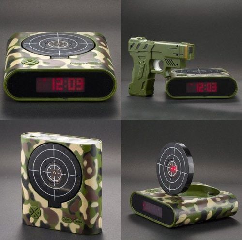 Будильник с пистолетом и мишенью Gun Alarm Clock фото 2