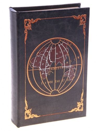 Сейф книга "Карта Колумба" с ключом 24х16х5, кожаный переплет картинки
