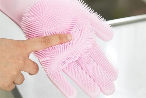 Многофункциональные силиконовые перчатки-щетки для мытья Magic Brush картинки фото 7