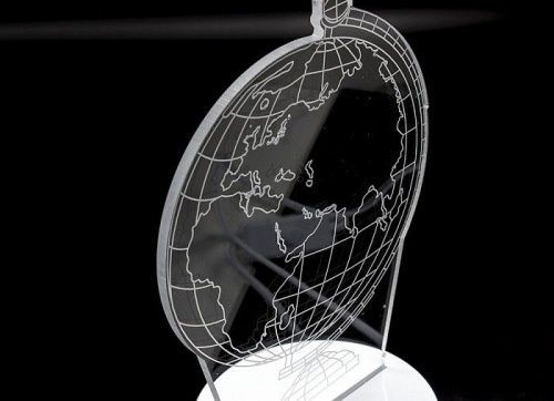 3D лампа "Глобус" - объемный светильник картинки фото 2