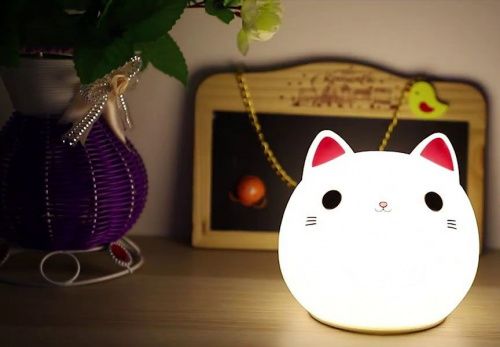 Силиконовый ночник светильник "Кот улыбашка" картинки фото 5