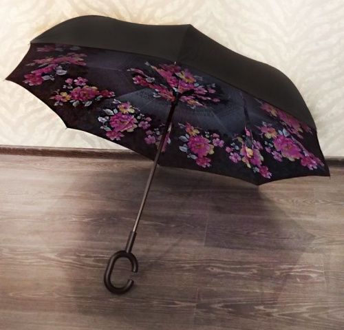 Умный зонт наоборот Umbrella Шиповник картинки