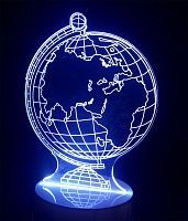 3D лампа "Глобус" - объемный светильник фото