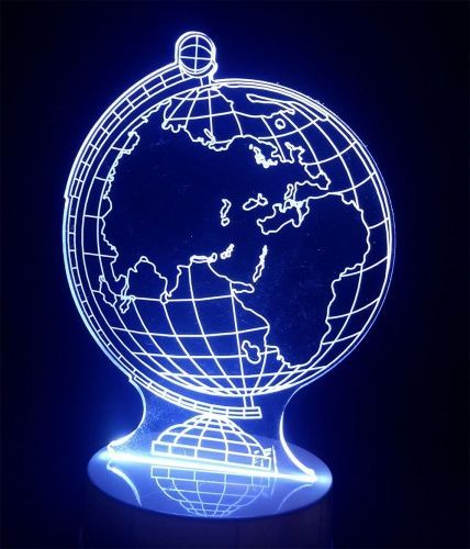 3D лампа "Глобус" - объемный светильник картинки