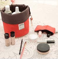 Влагоустойчивая сумка органайзер с косметичкой и пакетиком кораловая фото