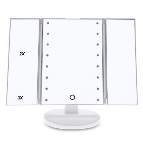 Зеркало косметическое с LED-подсветкой трехстворчатое Magnifying Mirror фото 3