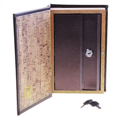 Тайник в виде сейф книги "Джейн Эйр", кожаный переплет, большая 24x16x5 см картинки фото 3