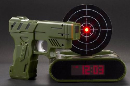 Будильник с пистолетом и мишенью Gun Alarm Clock фото 3