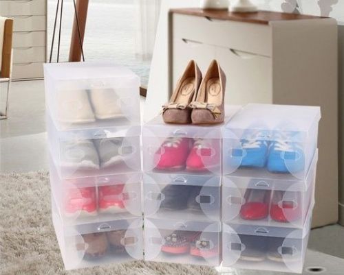 Набор пластиковых коробок для хранения обуви Plastic Shoe Box 5 шт. картинки