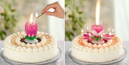 Музыкальная свеча-цветок для торта картинки фото 6