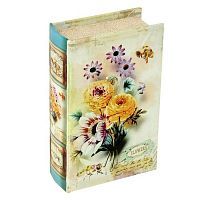 Сейф-книга  "Нежные цветы с пчелами"  замок ключи фото