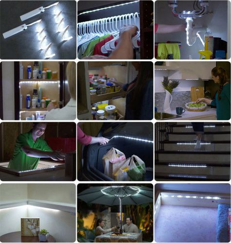 Подсветка шкафа светодиодной лентой Flexi Lites Stisk картинки фото 5