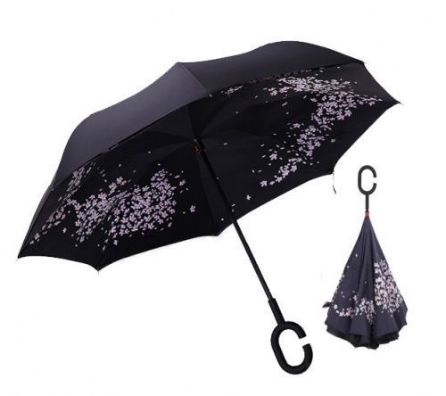 Умный зонт наоборот Umbrella Сакура картинки