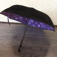 Умный зонт наоборот Umbrella фиолетовые тюльпаны фото
