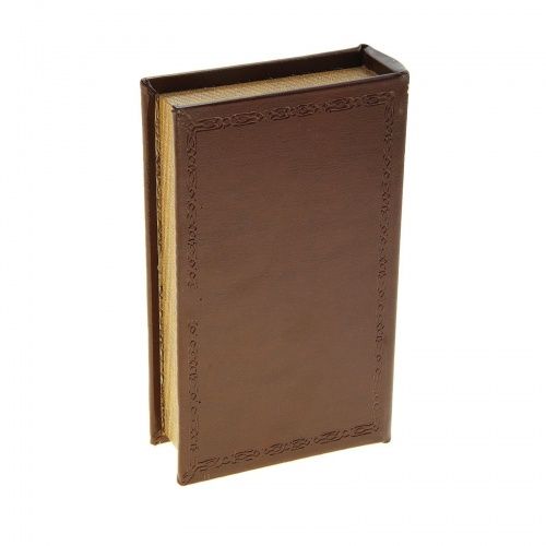 Книга сейф «Золотой век» в коже с золотым орнаментом картинки фото 2