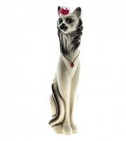 Копилка "Кошка Красуля" керамика, флок фото