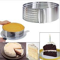 Регулируемая форма для нарезки коржей торта 16–20 см фото