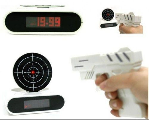 Будильник с пистолетом и мишенью Gun Alarm Clock фото 5