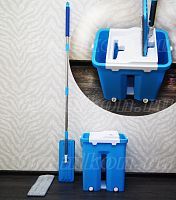 Комплект для уборки полов Flat Mop синее фото