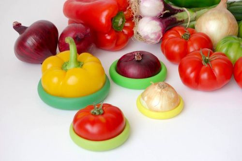 Силиконовые крышки колпачки для хранения разрезанных овощей и фруктов картинки