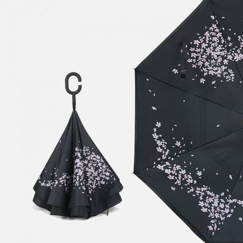 Умный зонт наоборот Umbrella Сакура картинки фото 3