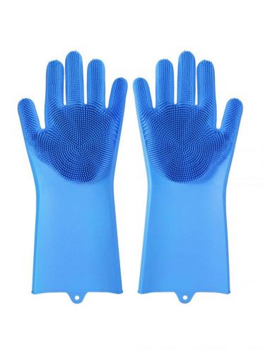 Многофункциональные силиконовые перчатки-щетки для мытья Magic Brush картинки фото 14