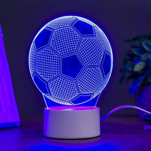 3D лампа "Футбольный мяч" - объемный светильник картинки фото 3