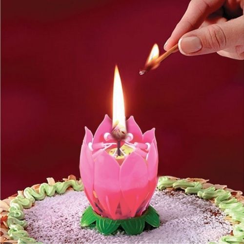 Музыкальная свеча-цветок для торта картинки фото 3