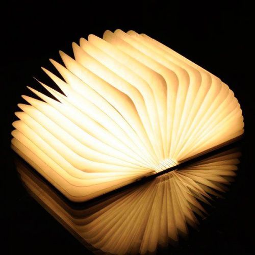 Книга светильник "Led Book lamp" деревянная обложка Орех фото 8