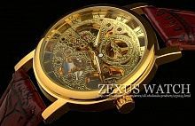 Мужские механические наручные часы "Скелетоны" Winner Gold фото