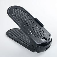 Регулируемая удлиненная подставка для обуви чёрная фото