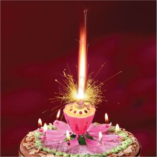 Музыкальная свеча-цветок для торта картинки фото 2