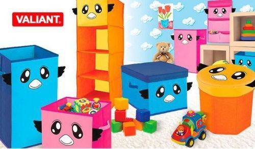 Короб для детских вещей и игрушек с крышкой  30х40х25 см Valliant оранжевый картинки фото 6