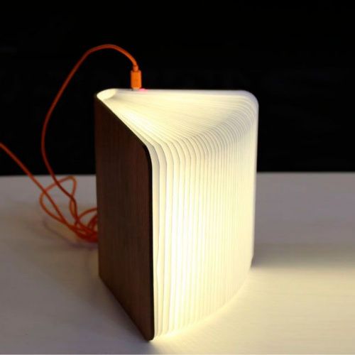 Книга светильник "Led Book lamp" деревянная обложка Орех фото 11